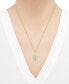 Фото #2 товара Diamond Round & Baguette Swirl Cluster Pendant Necklace in 10k Gold, 16" + 2" extender