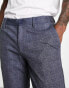 Only & Sons slim fit jersey trousers in navy check