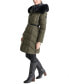 ფოტო #3 პროდუქტის Women's Bibbed Faux-Fur-Trim Hooded Puffer Coat