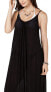 Raviya 260952 Women's Crepe Sleeveless Maxi Dress Swim Cover-up Black Size Small