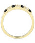 Onyx & White Topaz (1/4 ct. t.w.) Stack Ring in 14k Gold