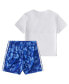 Baby Boys Short Sleeve T Shirt and Printed 3 Stripes Shorts, 2 Piece Set