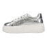 Фото #3 товара Dirty Laundry Record Metallic Platform Womens Silver Sneakers Casual Shoes GRPB