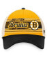 Men's Gold, Black Distressed Boston Bruins Heritage Vintage-Like Trucker Adjustable Hat