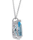 ფოტო #2 პროდუქტის Blue Topaz (24 ct. t.w.) & White Topaz (1/2 ct. t.w.) 18" Pendant Necklace in Sterling Silver