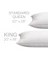 Фото #3 товара White Goose Down Firm Density Side/Back Sleeper Pillow with 100% Certified RDS Down, and Removable Pillow Protector, King, White