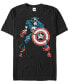 Фото #1 товара Marvel Men's Comic Collection Distressed Captain America Short Sleeve T-Shirt