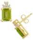 ფოტო #1 პროდუქტის Peridot (3-3/8 ct. t.w.) and Diamond (1/5 ct. t.w.) Stud Earrings in 14K Yellow Gold