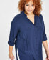 Фото #3 товара Plus Size Side-Slit Top, Created for Macy's