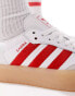 adidas Originals Sambae trainers in white and red