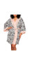 Plus Size Katie Soft Printed Robe with Lace Trims