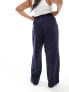 4th & Reckless Plus exclusive tailored drawstring straight leg trousers co-ord in navy