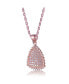 Sterling Silver Cubic Zirconia Triangle Shaped Pendant