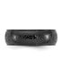 ფოტო #3 პროდუქტის Stainless Steel Black IP-plated Etched Edge 7.5mm Band Ring