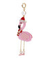Фото #4 товара Betsey Johnson faux Stone Santa Flamingo Convertible Ornament Necklace