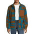 No Boundaries Sherling Jacket Men's Medium Corsair Geo Faux Sherpa Pocket Zipper