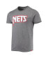 Фото #3 товара Men's Heathered Gray Brooklyn Nets Moments Mixtape Comfy Tri-Blend T-shirt