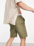 Selected Homme – Chino-Shorts aus Baumwollmix in Khaki