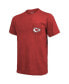 Фото #3 товара Men's Red Kansas City Chiefs Super Bowl LVIII Champions Tri-Blend Pocket T-shirt