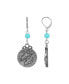 Faux Turquoise Acrylic Bead Horse Drop Earrings