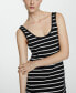 Фото #4 товара Women's Cut-Out Striped Dress
