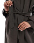 Фото #2 товара ASOS DESIGN top collar tailored longline trench coat in mushroom