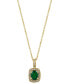 EFFY Collection eFFY® Emerald (3/4 ct. t.w.) & Diamond (1/8 ct. t.w.) 18" Pendant Necklace in 14k Gold