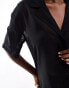 Фото #2 товара Threadbare beach cover up shirt & shorts set in black