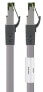 Goobay RJ45 (CAT 6A - 500 MHz) Patch Cable with CAT 8.1 S/FTP Raw Cable - grey - 15m - 15 m - Cat8.1 - S/FTP (S-STP) - RJ-45 - RJ-45