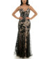 Фото #4 товара Juniors' Sequin And Lace Embellished Godet Dress, Created for Macy's