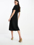 Фото #3 товара Whistles Exclusive jersey midaxi t-shirt dress in dark grey