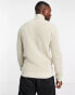 French Connection waffle roll neck jumper in oatmeal