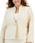 Plus Size Shimmer Tweed Jacket & Midi Skirt