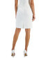 ფოტო #2 პროდუქტის Women's Back-Zip Knee-Length Pencil Skirt