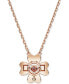 Swarovski rose Gold-Tone Idyllia Crystal Clover Pendant Necklace, 15" + 2-3/4" extender - фото #4