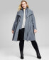 ფოტო #3 პროდუქტის Womens Plus Size Belted Asymmetric Wrap Coat, Created for Macys