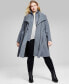 Womens Plus Size Belted Asymmetric Wrap Coat, Created for Macys