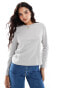 Selected Femme oversized top in grey grau, L - фото #1