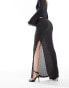 Фото #5 товара Vero Moda Tall textured jersey maxi skirt co-ord in asphalt grey