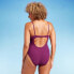 Фото #3 товара Women's Ribbed Plunge Twist-Front One Piece Swimsuit - Shade & Shore