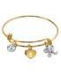 ფოტო #8 პროდუქტის 14K Gold-Dipped Heart and Initial Crystal Charm Bracelet