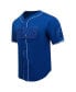 Men's Royal New York Giants Triple Tonal Mesh Button-Up Shirt