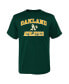 ფოტო #1 პროდუქტის Big Boys Fanatics Green Oakland Athletics Heart & Soul T-shirt