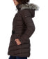 Фото #3 товара Women's Belted Hooded Faux-Fur-Trim Puffer Coat