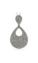ფოტო #1 პროდუქტის Suzy Levian Sterling Silver Cubic Zirconia Pave Pear Shaped Large Disk Pendant Necklace