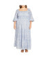 Plus Size Brodie 2 Tone Maxi Dress