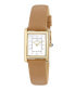 ფოტო #1 პროდუქტის Women's Karolina Diamond Genuine Leather Band Watch 1082CKAL