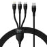 Фото #1 товара Flash Series II kabel USB-C Iphone Lightning microUSB 100W 1.5m czarny