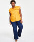 Фото #4 товара Plus Size Linen-Blend Sleeveless Utility Shirt, Created for Macy's