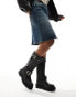 Фото #1 товара AllSaints Tay leather buckle biker boots in black